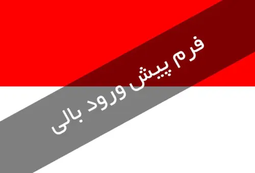 نحوه پر کردن فرم پیش‌ ورود بالی